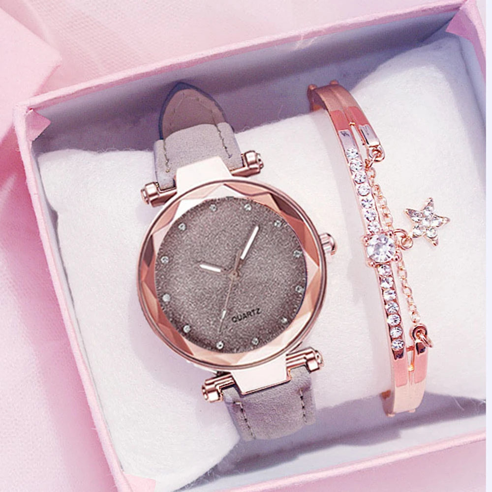 Women Watches Luxury Fashion Ladies Watch Leather Band Watch Women Female Quartz Wristwatches Montre Femme