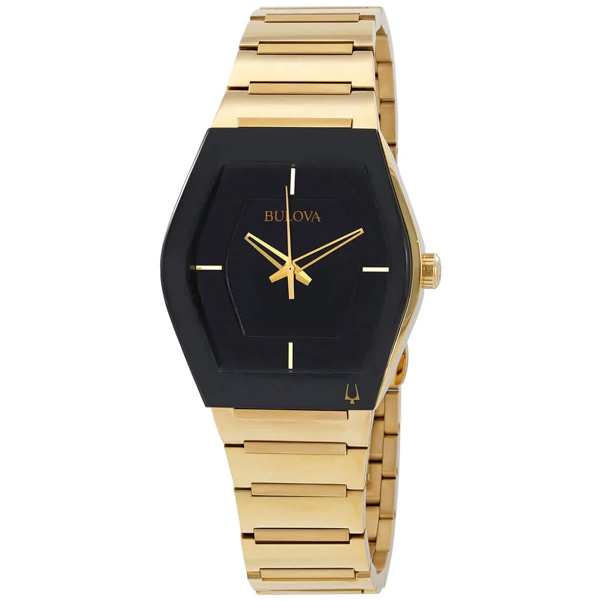 Quartz Black Dial Gold-Tone Men'S Watch 97A164