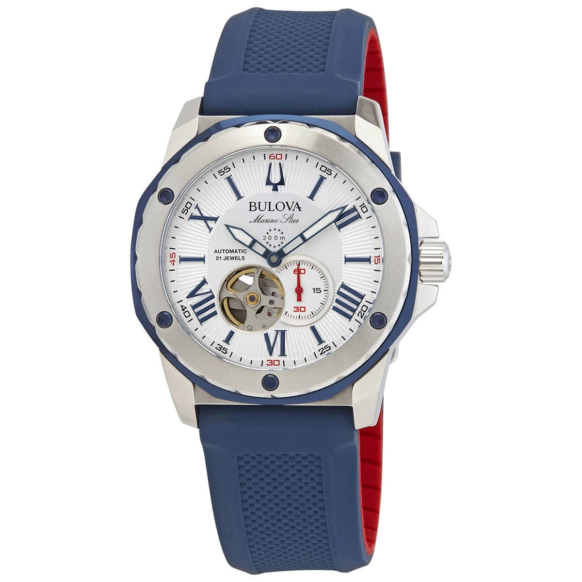 Marine Star Silicone Automatic Mens Watch